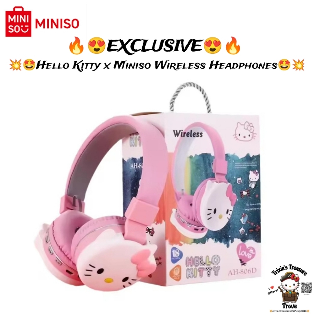 EXCLUSIVE - Hello Kitty x Miniso Pink Wireless Headphones